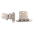 Pair of 3/8" Inset Hinges 1/2" Lip Overlay Face Mount Satin Nickel 15T-SN