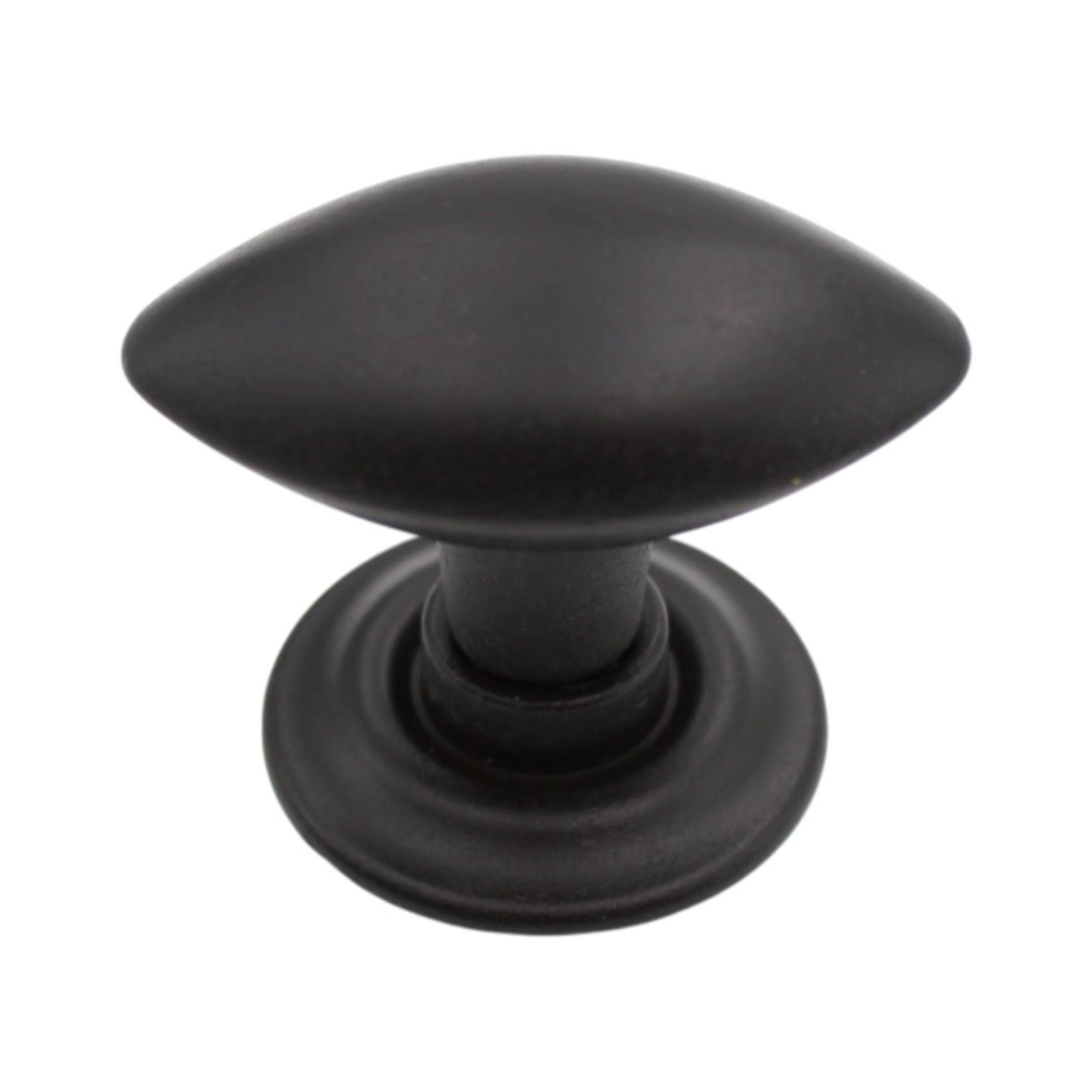 Schaub  Matte Black 1 5/16" Oval Cabinet Knob 167-MB