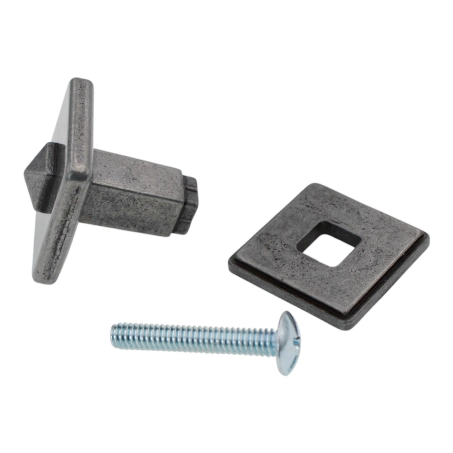 Schaub Grand Rapids Brushed Pewter 1" Square Cabinet Knob 168-BP