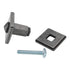 Schaub Grand Rapids Brushed Pewter 1" Square Cabinet Knob 168-BP