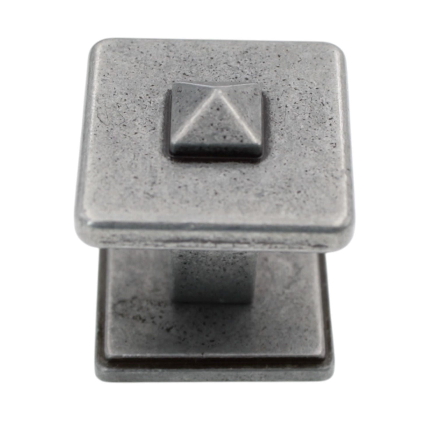 Schaub Grand Rapids Brushed Pewter 1" Square Cabinet Knob 168-BP