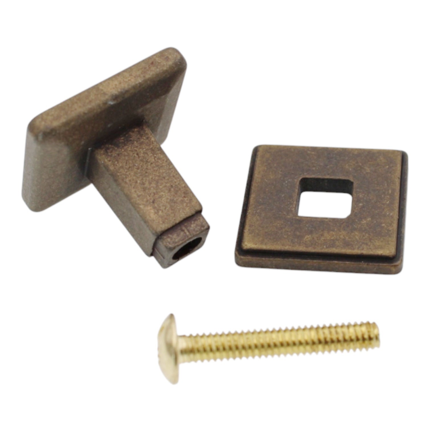 Schaub Grand Rapids Olde Bronze 1" Square Cabinet Knob 168-OB