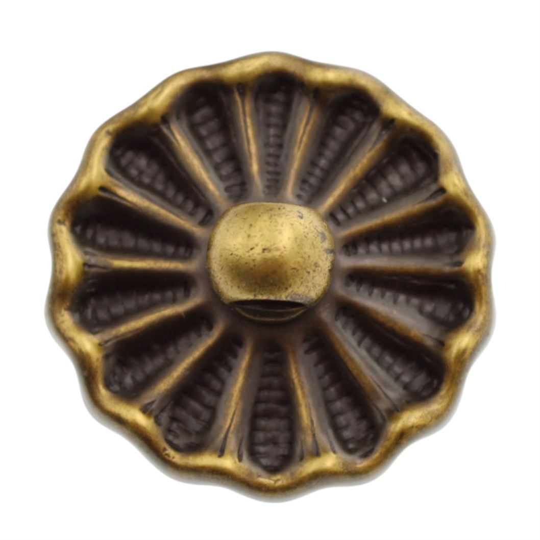 2 Pack Dark Lancaster Polished Brass 1 1/4" Swing Pull Rosette Keeler 18668-9017