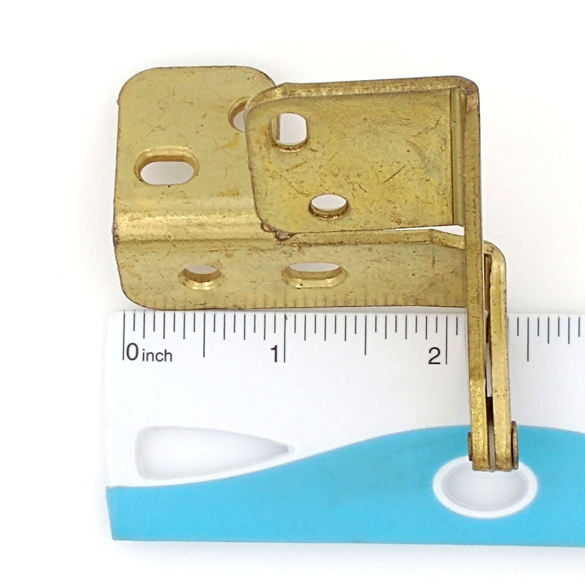 Bright Brass Overlay Pivot Pin Cabinet Hinges Top and Bottom Heavy Duty 2033-3