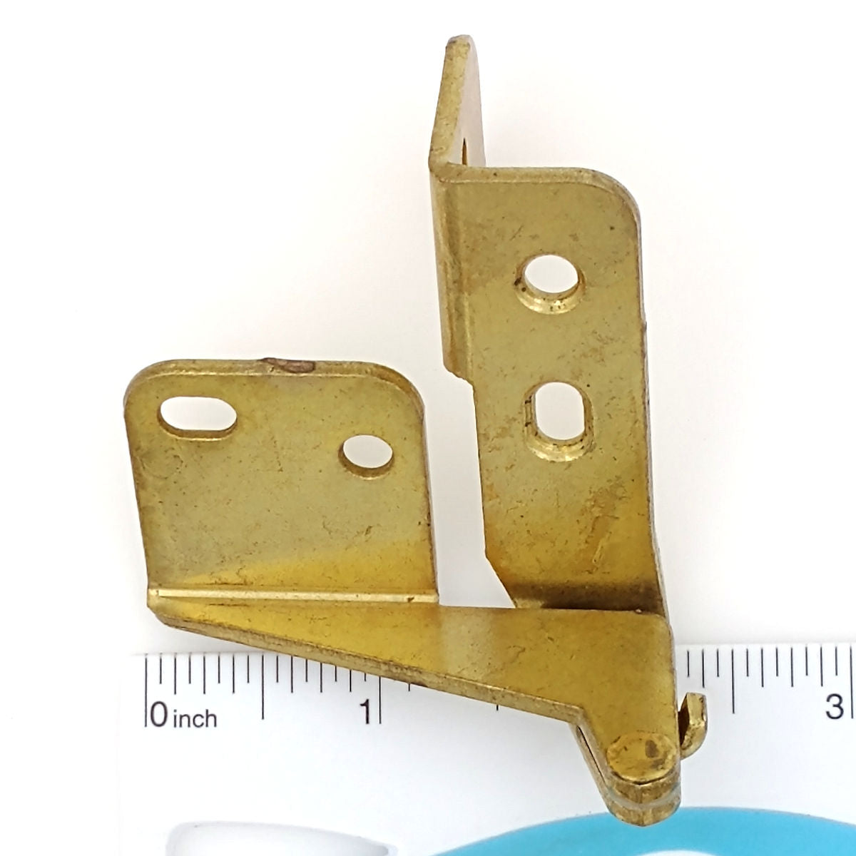 Bright Brass Overlay Pivot Pin Cabinet Hinges Top and Bottom Heavy Duty 2033-3