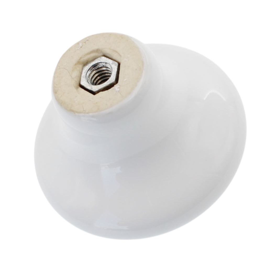 Amerock 217WHT Allison Value Hardware Oversized Round Knob, 1-1/2-Inch, White