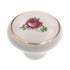 Amerock Allison 1 1/2" White Round Red Rose Porcelain Cabinet Knob 221WHT