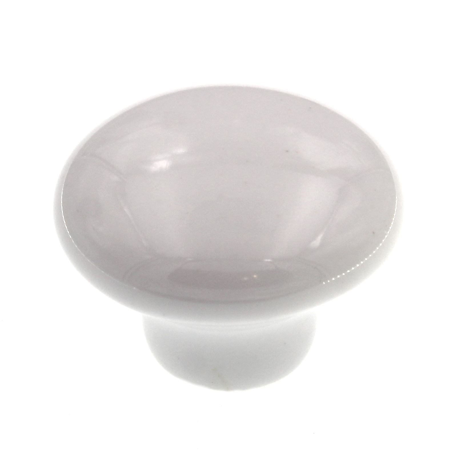 232WHT White Ceramic 1 1/4" Mushroom Cabinet Knobs Pulls Amerock Allison Value