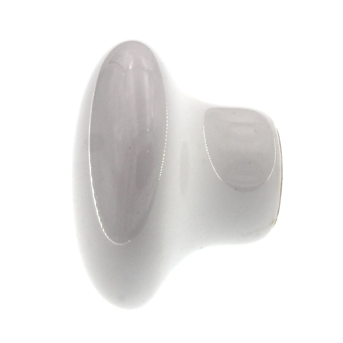 232WHT White Ceramic 1 1/4" Mushroom Cabinet Knobs Pulls Amerock Allison Value