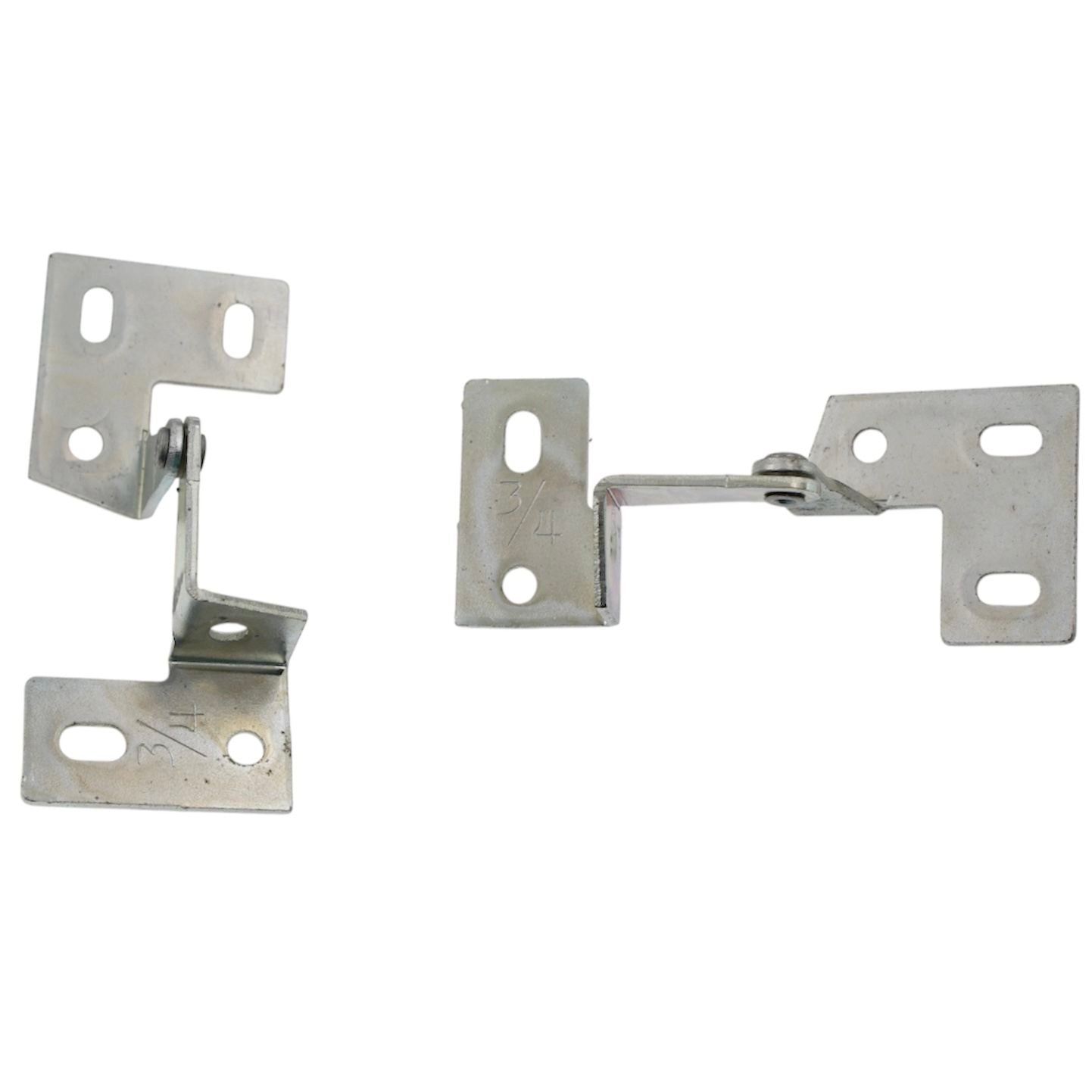 Pair of Jaybee Mfg Pivot Pin Overlay Cabinet Hinges 3/4" Frame Chrome 236-22