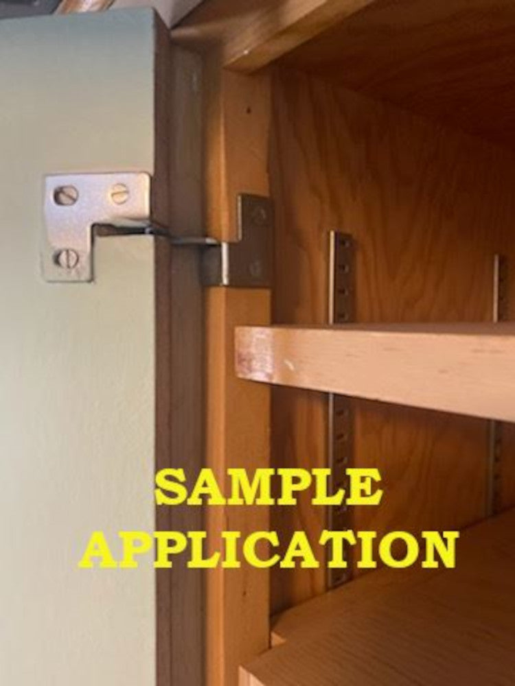 Pair of Jaybee Mfg Pivot Pin Overlay Cabinet Hinges 3/4" Frame Chrome 236-22