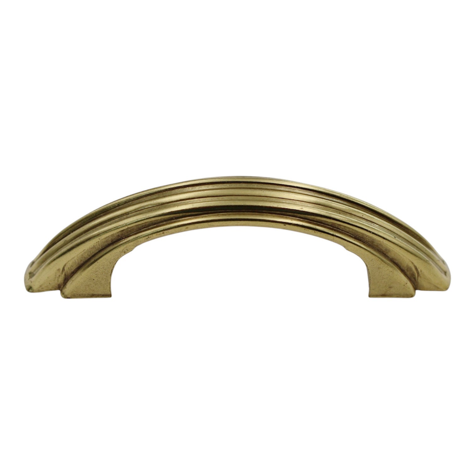 Vintage Brass Plated Cabinet Pull 2 1/2 Inch Centers 3 1/2 Inch Length NB243