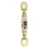 Amerock Allison 245FWP Polished Brass White 3"cc Arch Floral Cabinet Handle Pull