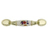 Amerock Allison 245FWP Polished Brass White 3"cc Arch Floral Cabinet Handle Pull