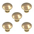 5 Pack Amerock Allison 1 1/4" Polished Brass Round Cabinet Knobs 255PB