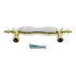 Amerock 264WPB Polished Brass 3" Ctr Cabinet Bar Pull White Ceramic Center