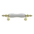 Amerock 264WPB Polished Brass 3" Ctr Cabinet Bar Pull White Ceramic Center