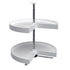 Pie-Cut Lazy Susan Corner Shelf Door Mount White Polymer 2 Tier 2942
