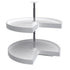 Pie-Cut Lazy Susan 28" Corner Shelf Door Mount White Polymer 2 Tier 2942-28-11