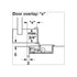 Pair Hafele 314.50.501 Substitute Amerock 2811J 1/2" Overlay Concealed Hinge
