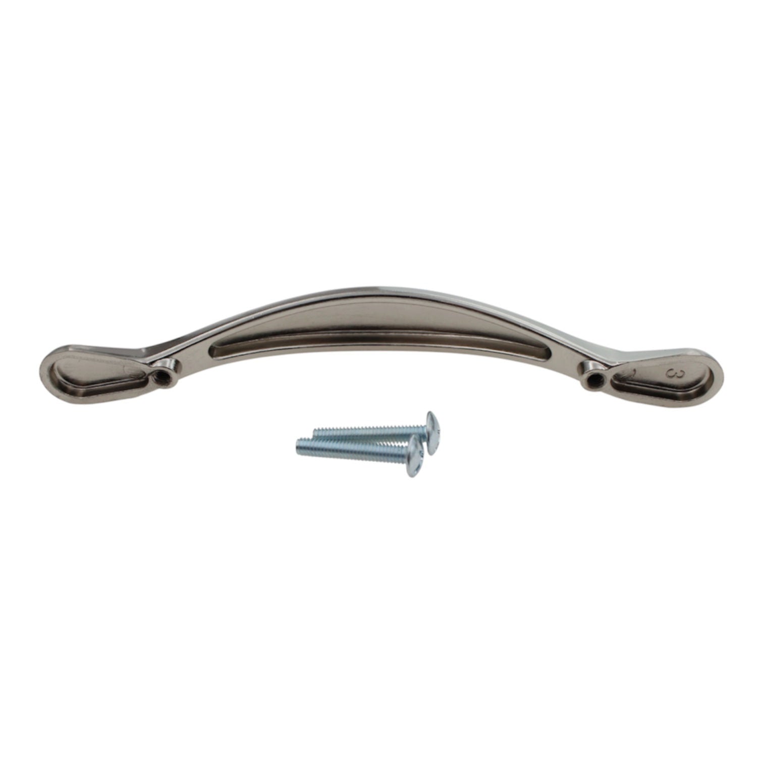 Elements Luxe 3 3/4 Inch - 96mm CTC Cabinet Pull Satin Nickel 323-96SN