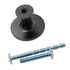 Jeffrey Alexander Luxe Dotted 1 3/16" Round Knob Brushed Pewter 323