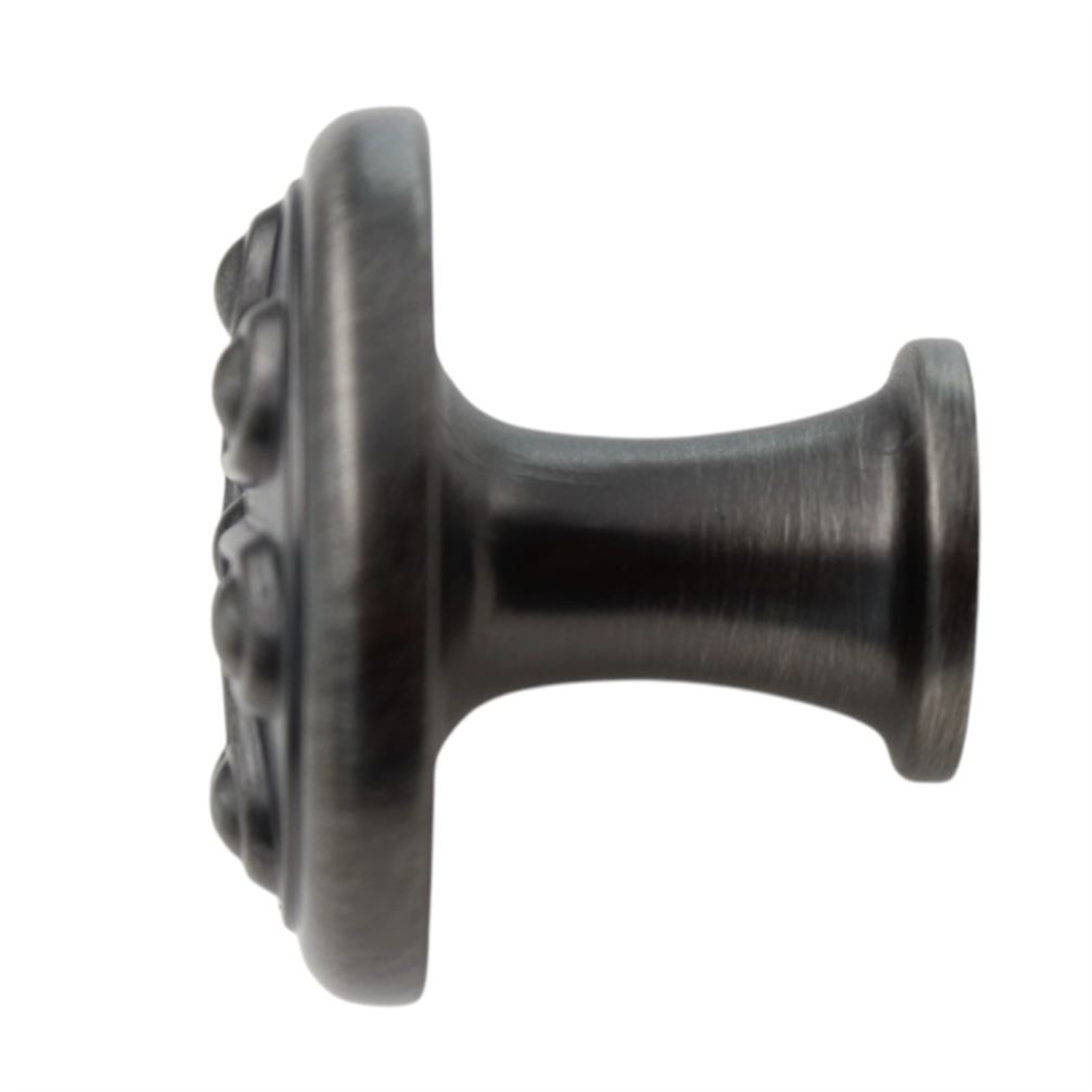 Jeffrey Alexander Luxe Dotted 1 3/16" Round Knob Brushed Pewter 323