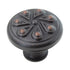 Jeffrey Alexander Luxe Dotted 1 3/16" Round Knob Brushed Oil Rubbed Bronze 323