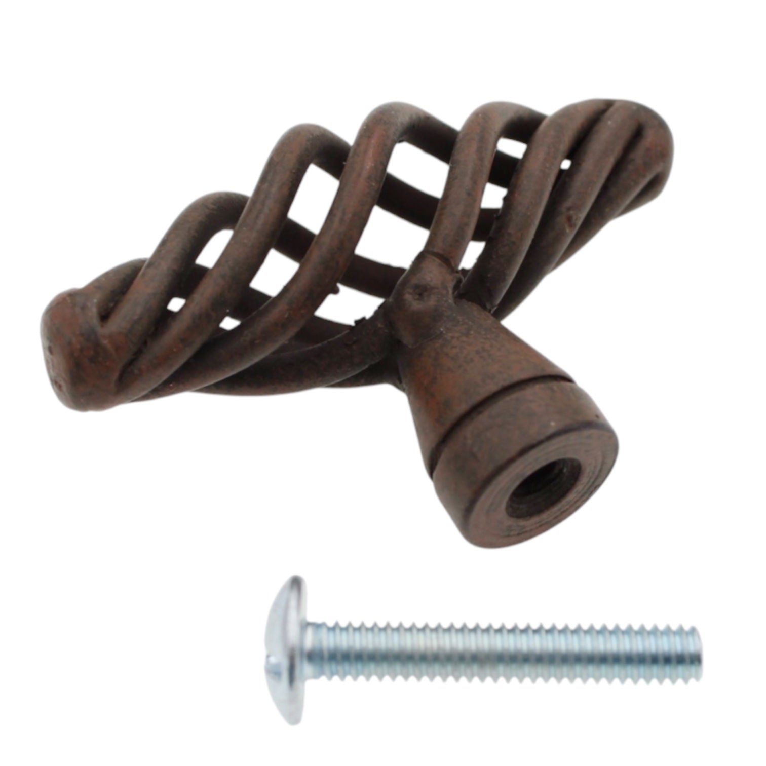 Schaub  Natural Rust 1 5/16" Birdcage Cabinet Knob 331-NR