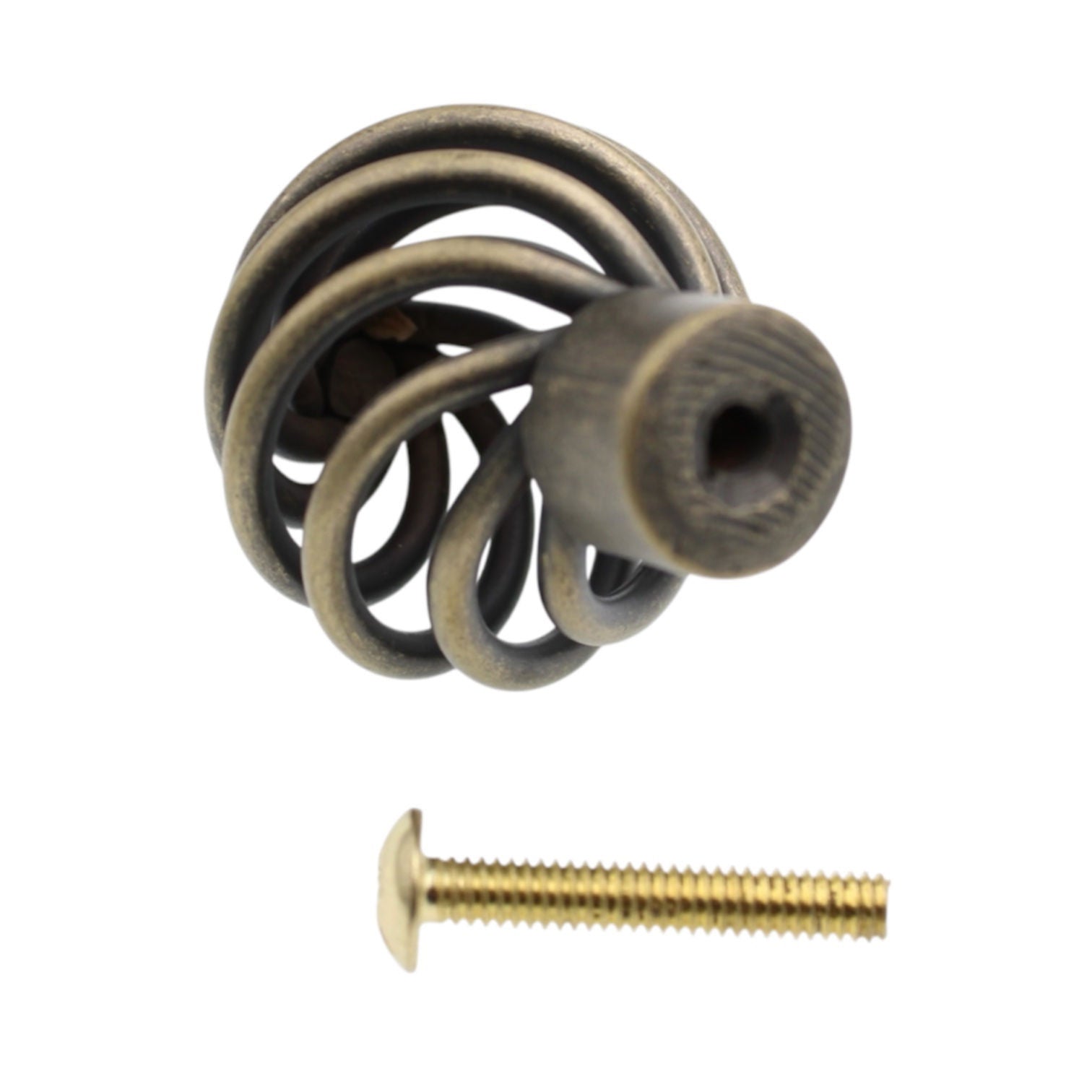 Schaub  Weathered Brass 1 1/4" Birdcage Cabinet Knob 335-WB