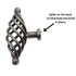 Schaub  Antique Pewter 3 3/8" Birdcage Cabinet Knob 340-AP