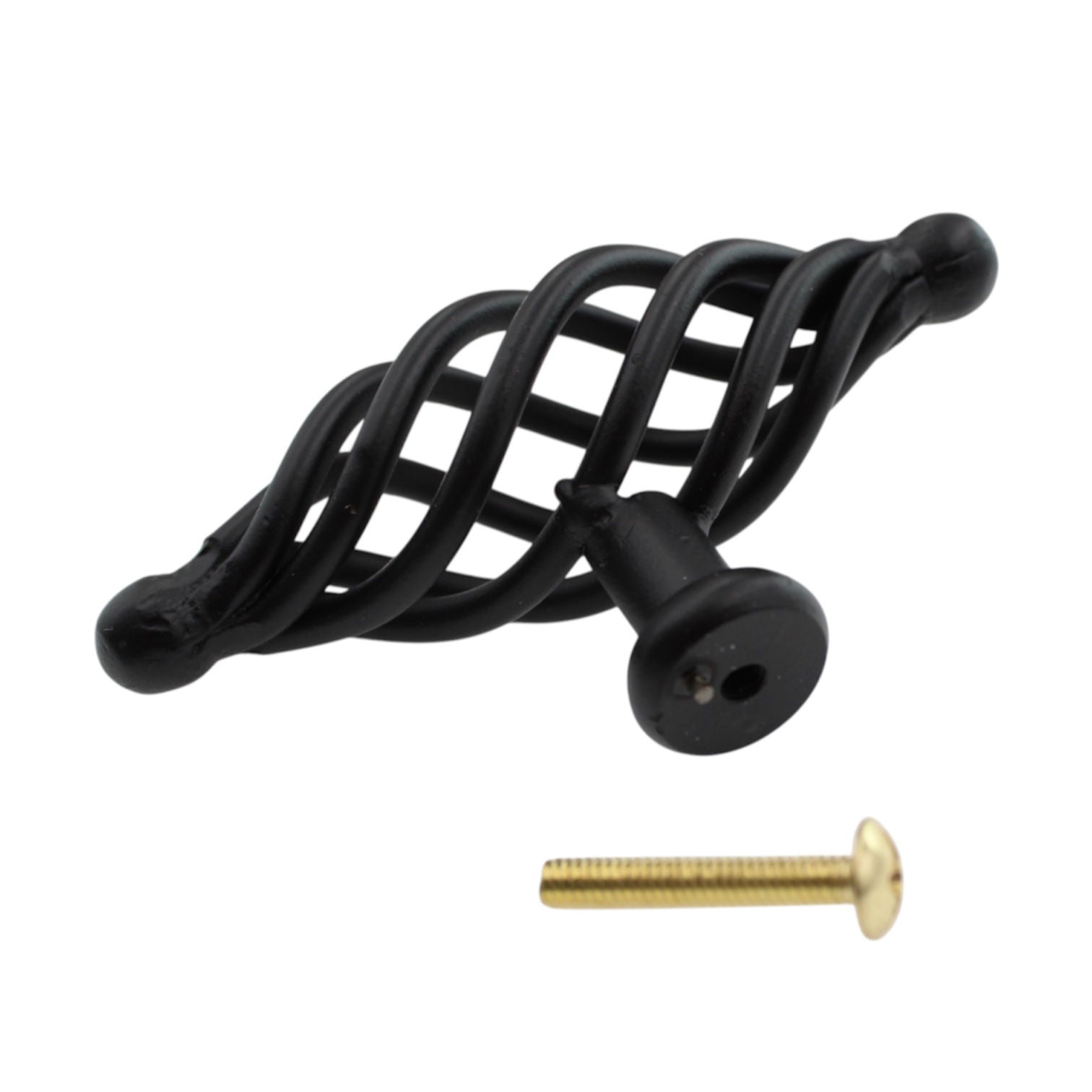 Schaub  Matte Black 3 3/8" Birdcage Cabinet Knob 340-MB