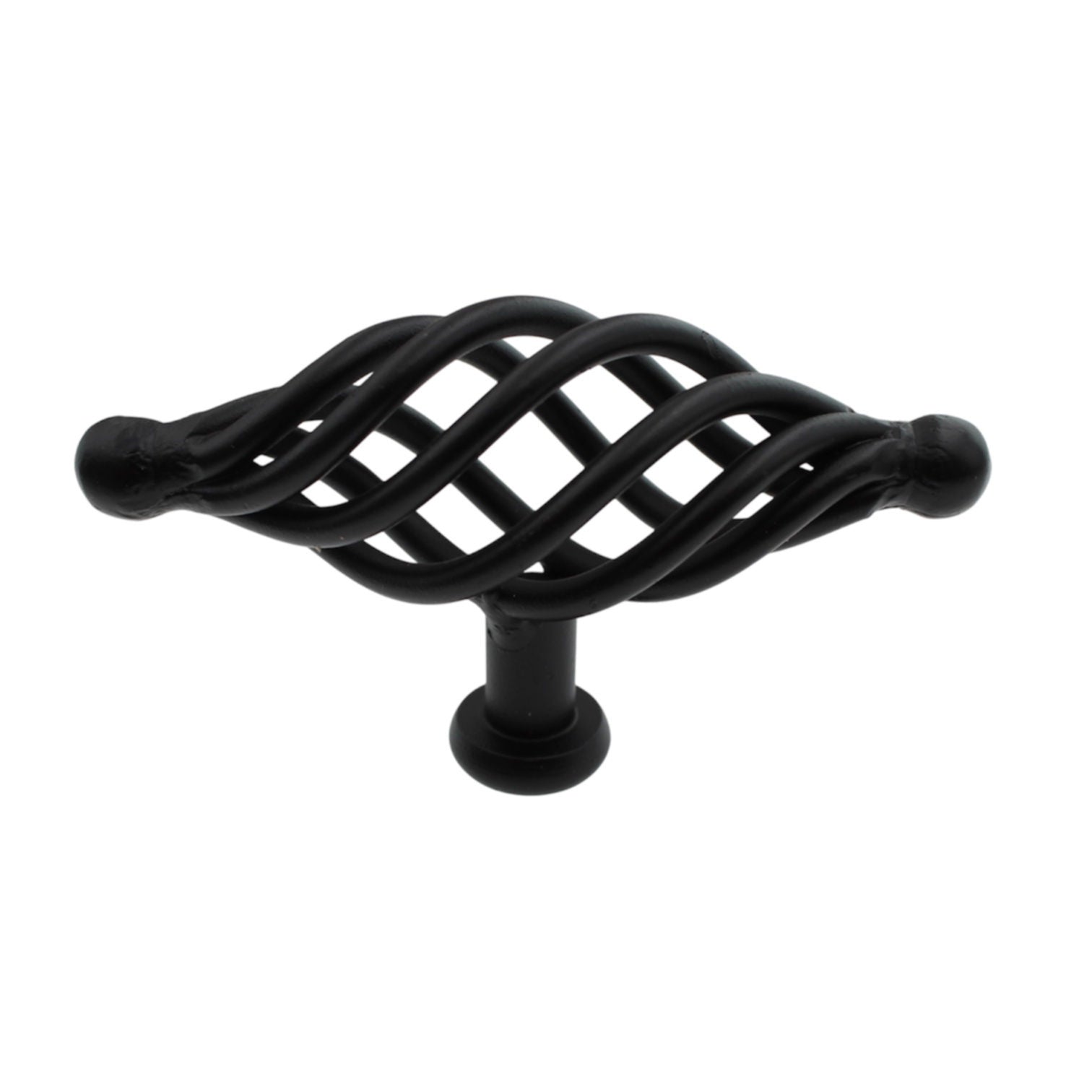 Schaub  Matte Black 3 3/8" Birdcage Cabinet Knob 340-MB
