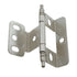 Hafele 3/4" Full Inset Wrap Hinge Matt Nickel Minaret Tip 351.86.600
