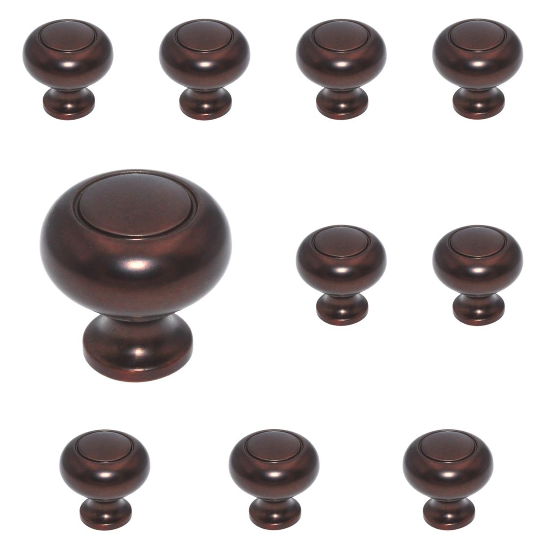 Style Selections Designer Bronze Gilt Round Etched 1 1/4" Knob 40911