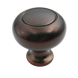 Style Selections Designer Bronze Gilt Round Etched 1 1/4" Knob 40911