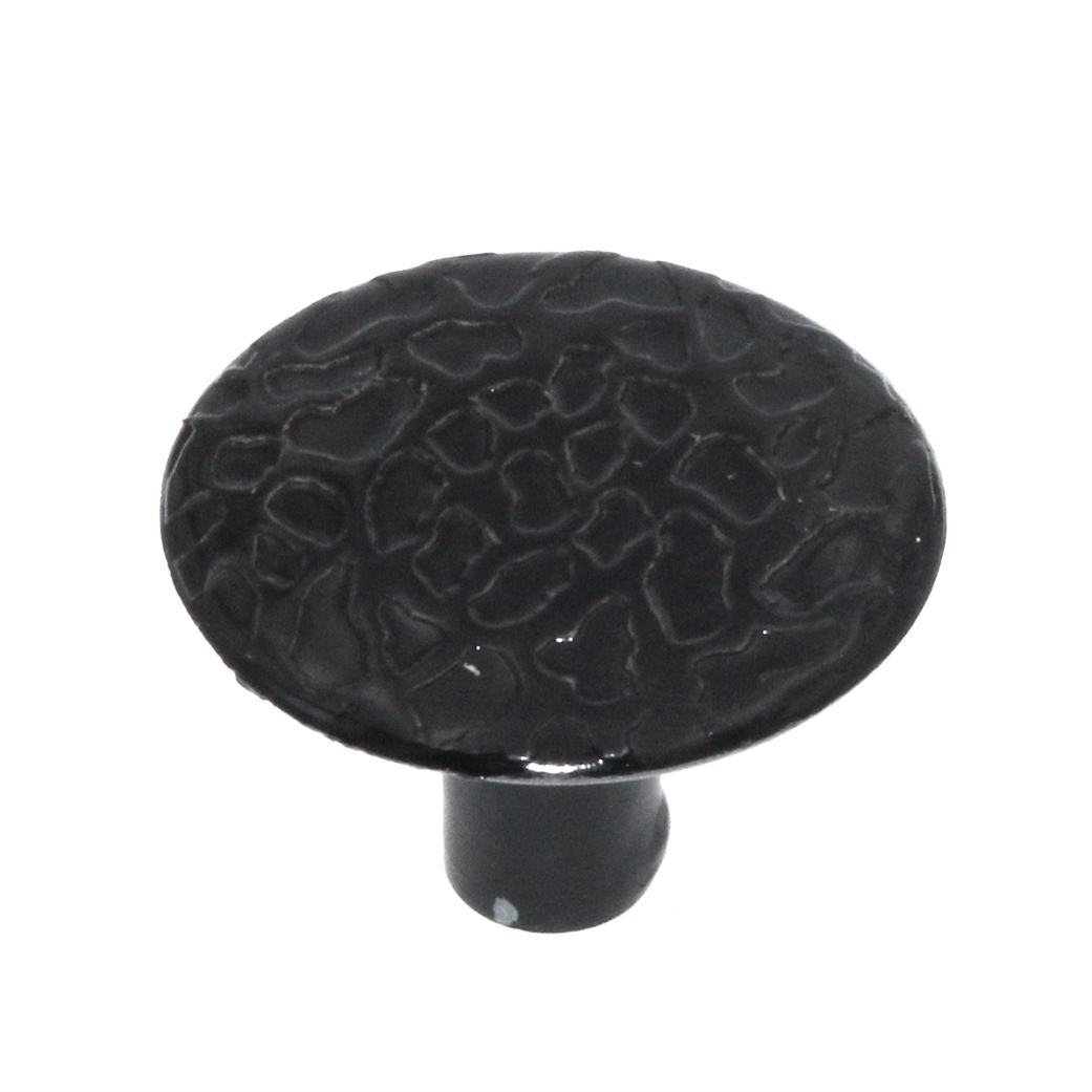 Ultra Colonial 1 1/8 Inch Hammered Cabinet Knob Black 41536