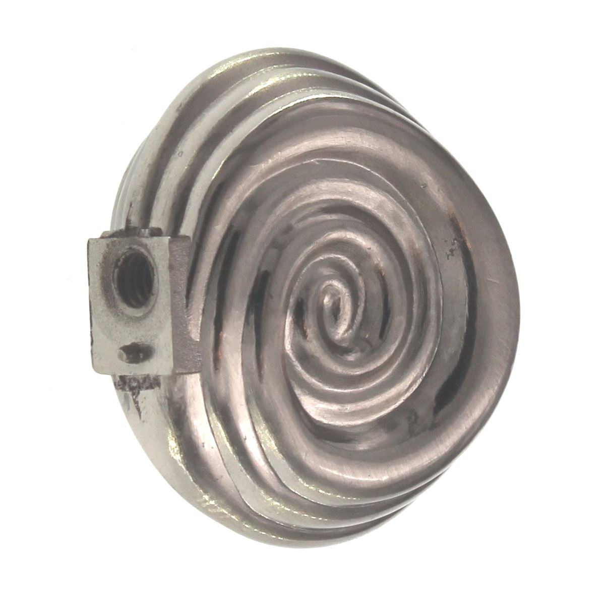 Jeffrey Alexander Lille 1 3/8" Cabinet Knob with Swirl Satin Nickel 415SN