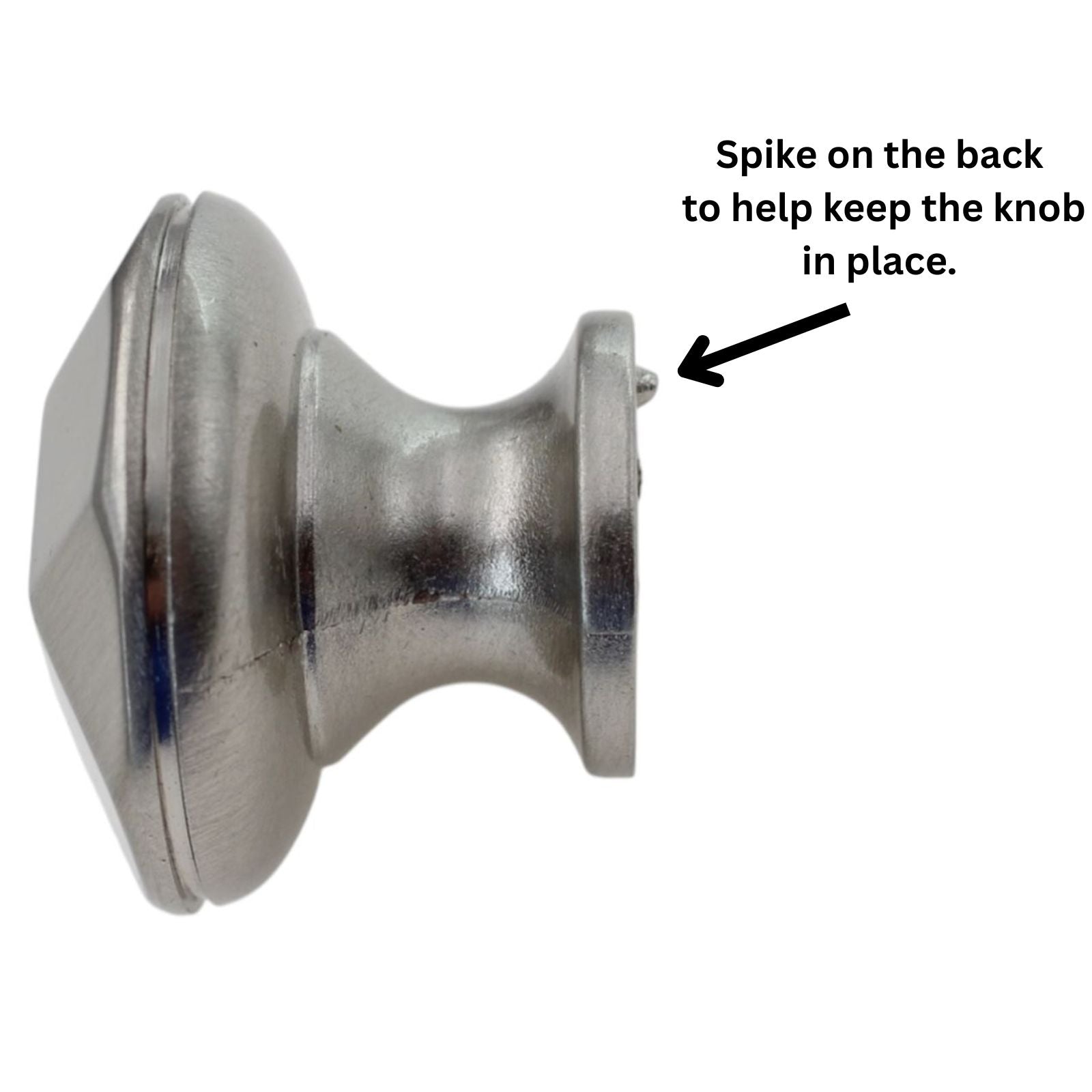 Jeffrey Alexander Drake Angled 1 3/16" Round Knob Satin Nickel 423