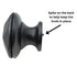 Elements Drake 1 3/16" Cabinet Knob Gun Metal 423DACM