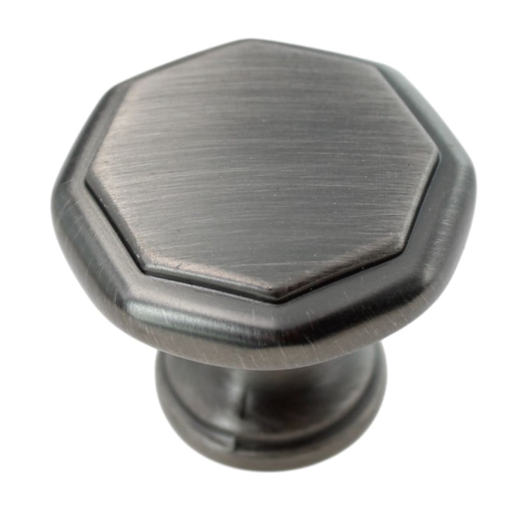 Jeffrey Alexander Drake 1 3/16" Octogon Knob Brushed Pewter 424