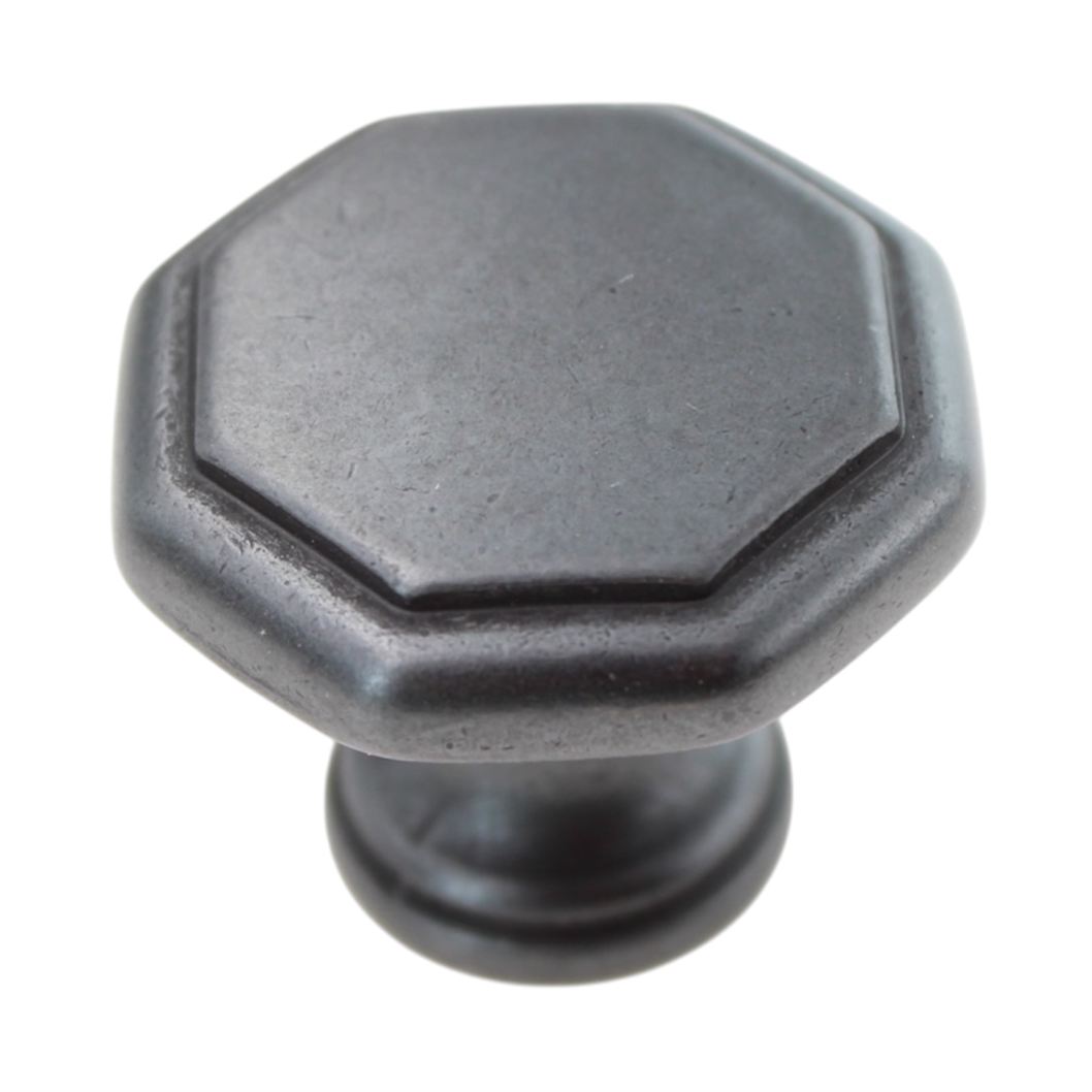 Jeffrey Alexander Drake 1 3/16" Octogon Knob Gun Metal 424