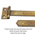 Pair Stanley 6 1/2" Saddle Strap Hinges Antique Brass Flush Doors 4311-F3