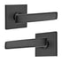 Emtek Geneva Brass Dummy Set Reversible Door Lever Flat Black 5050GVUS19