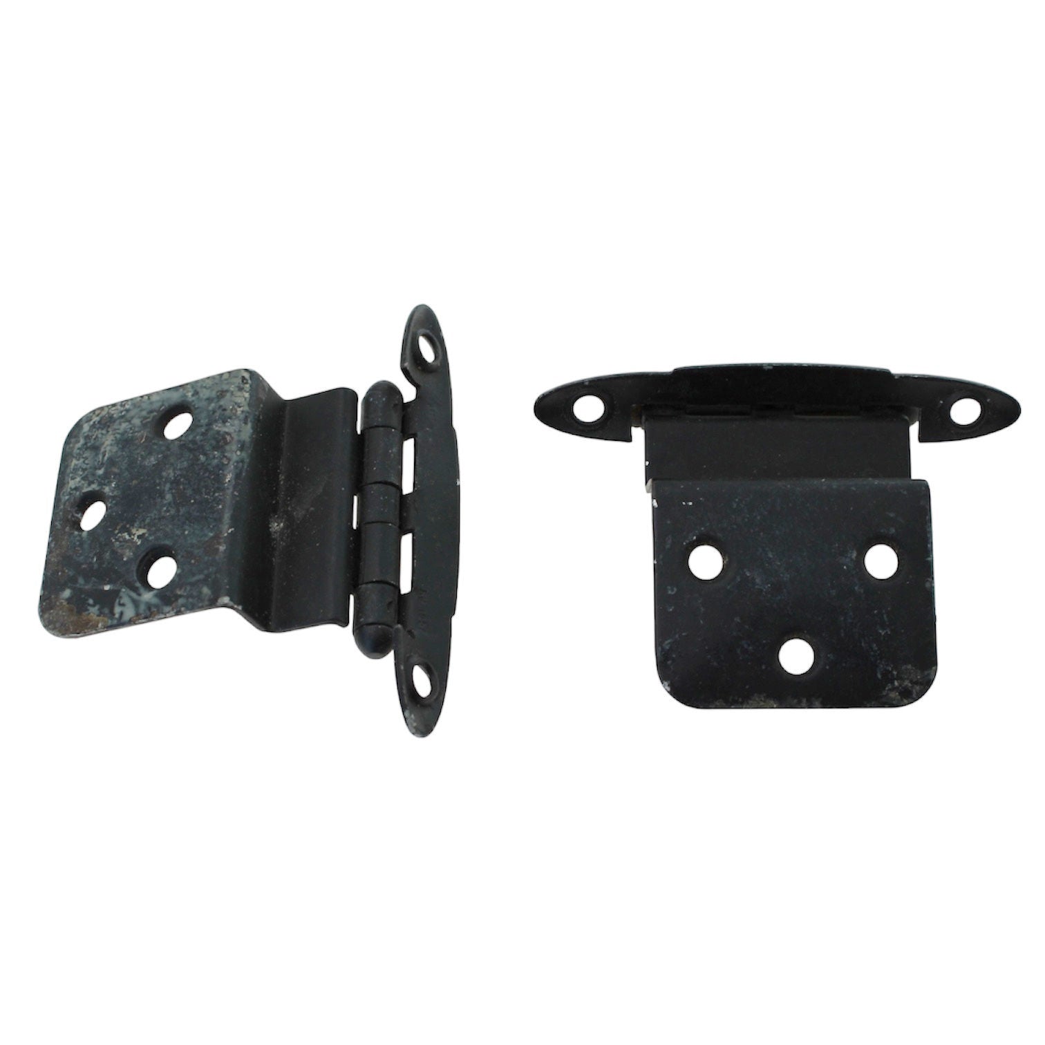 Pair Ajax Colonial Black 3/8" Inset Hinges Face Mount Non Self-Closing 555-CB