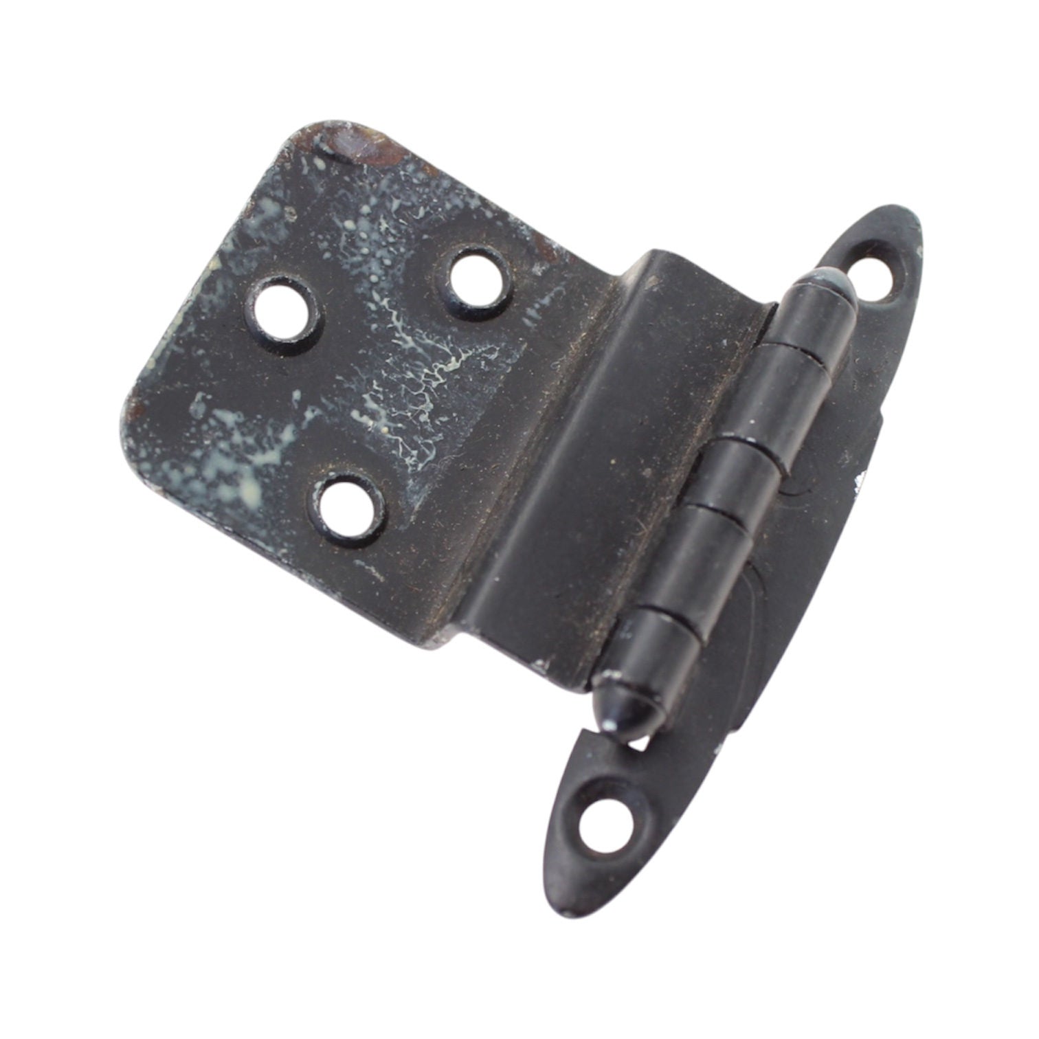 Pair Ajax Colonial Black 3/8" Inset Hinges Face Mount Non Self-Closing 555-CB