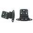 Pair Ajax Colonial Black 3/8" Inset Hinges Face Mount Non Self-Closing 555-CB