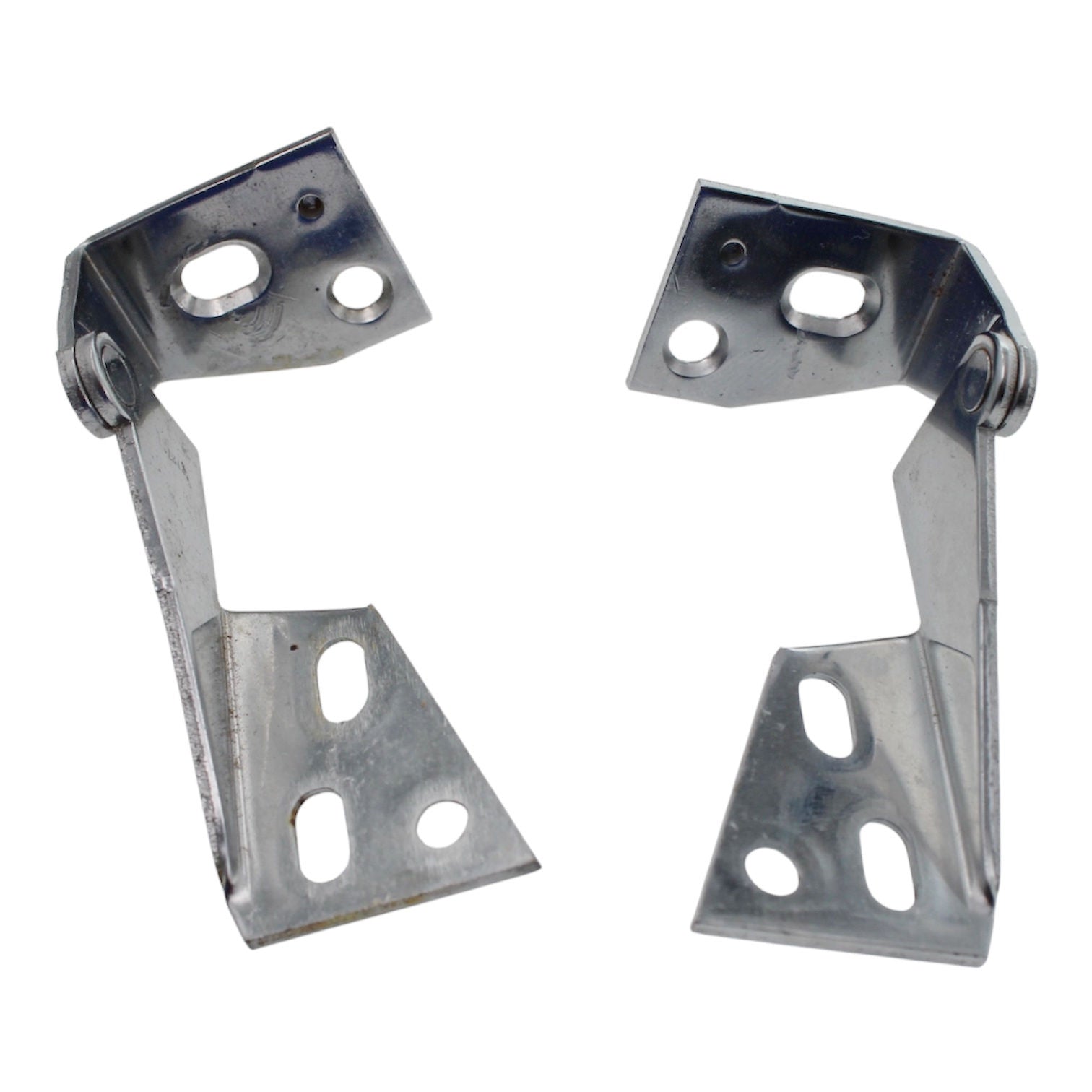 Ajax Pivot Pin Overlay Cabinet Hinges Top and Bottom Mount Bright Chrome 556-26