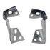 Ajax Pivot Pin Overlay Cabinet Hinges Top and Bottom Mount Bright Chrome 556-26