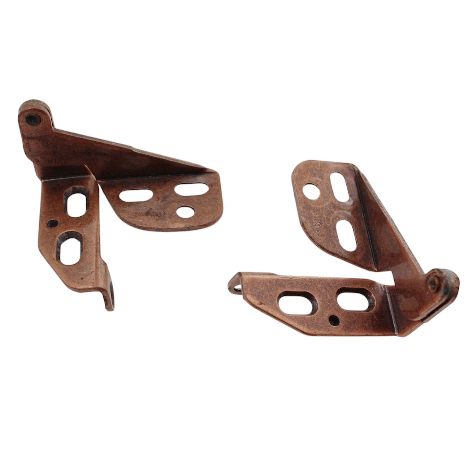 Ajax Pivot Pin Overlay Cabinet Hinges For 3/4" Door Antique Copper 567-AC